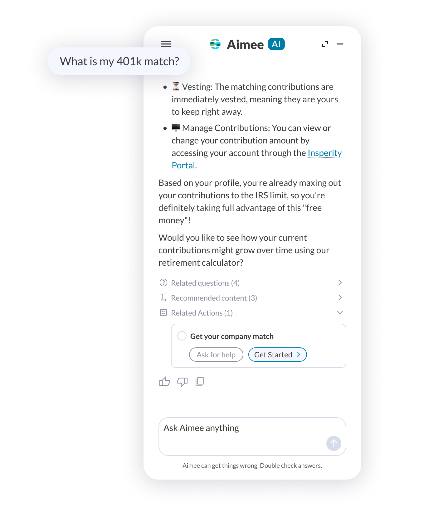 AI-powered action recommendations